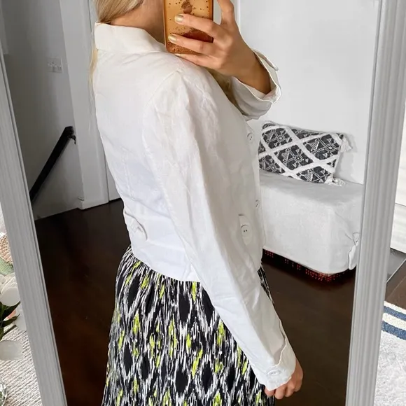 🐚 MONNARI WHITE LINEN ELEGANT BLAZER JACKET!
