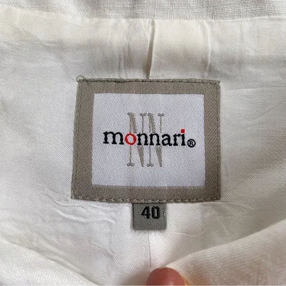 🐚 MONNARI WHITE LINEN ELEGANT BLAZER JACKET!