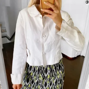🐚 MONNARI WHITE LINEN ELEGANT BLAZER JACKET!