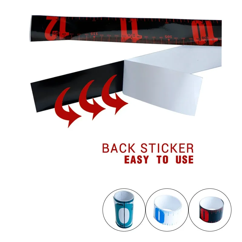 120cm PVC Waterproof Fish Measuring Ruler Back adhesive Fishing Boat