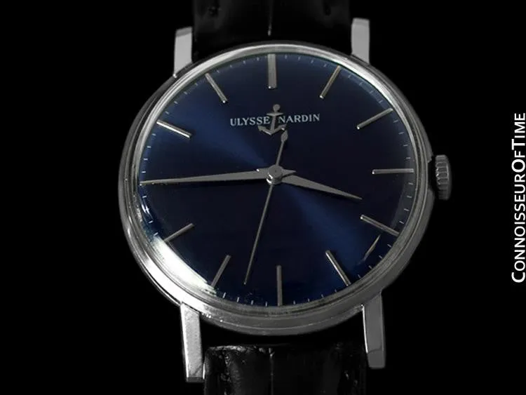 1950's Ulysse Nardin Vintage Mens Full Size Handwound Watch - Stainless Steel