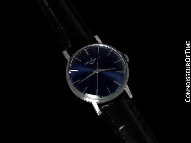 1950's Ulysse Nardin Vintage Mens Full Size Handwound Watch - Stainless Steel