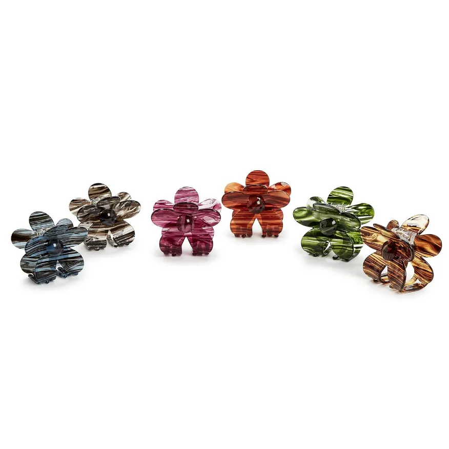 2 Chic Floral Shaped Claw Clip - Assorted