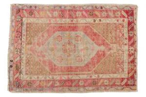 2.5x4 Vintage Distressed Oushak Rug