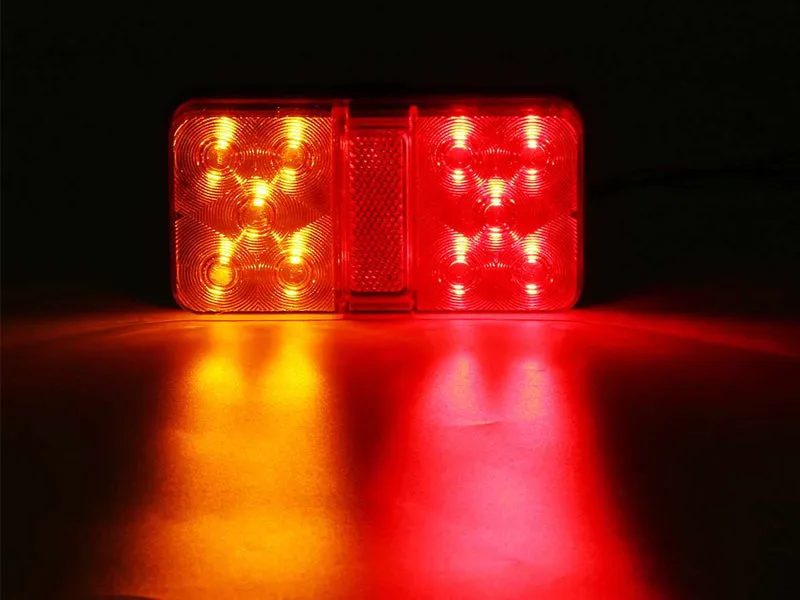 2pcs 12V 24V 10 LED Truck Trailer Tail Lights Taillight Brake Lights
