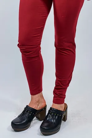 3136 Lightweight Leggings-Elegant Red-Unprinted
