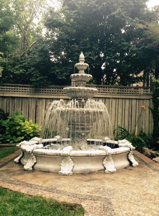 5 Tier Fleur Fountain with Basin