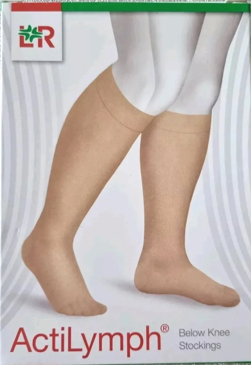 ActiLymph Class 1 Below Knee Closed Toe Compression Stockings 18-21 mmHg