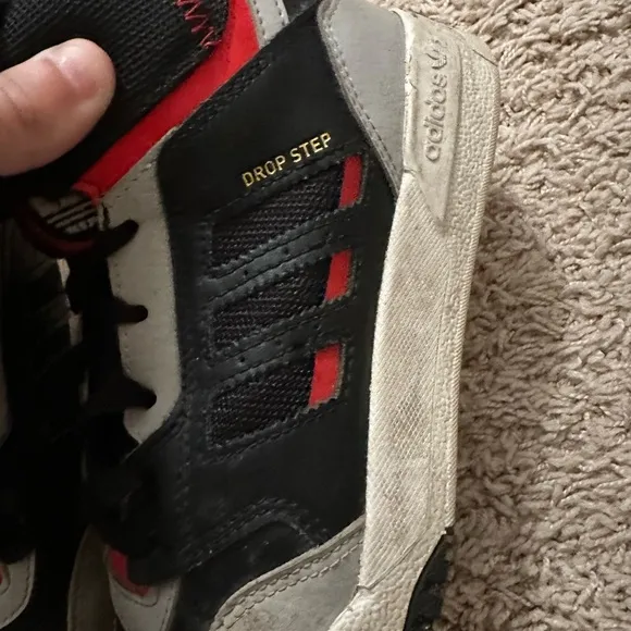 Adidas Red &amp; Black Drop Step | Size 4.5 (boys)