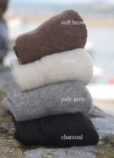 Alpaca Three Quarter Socks