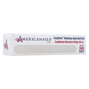 Americanails EasyPeel Cushioned Abrasive Strips 50ct | 240 Grit White