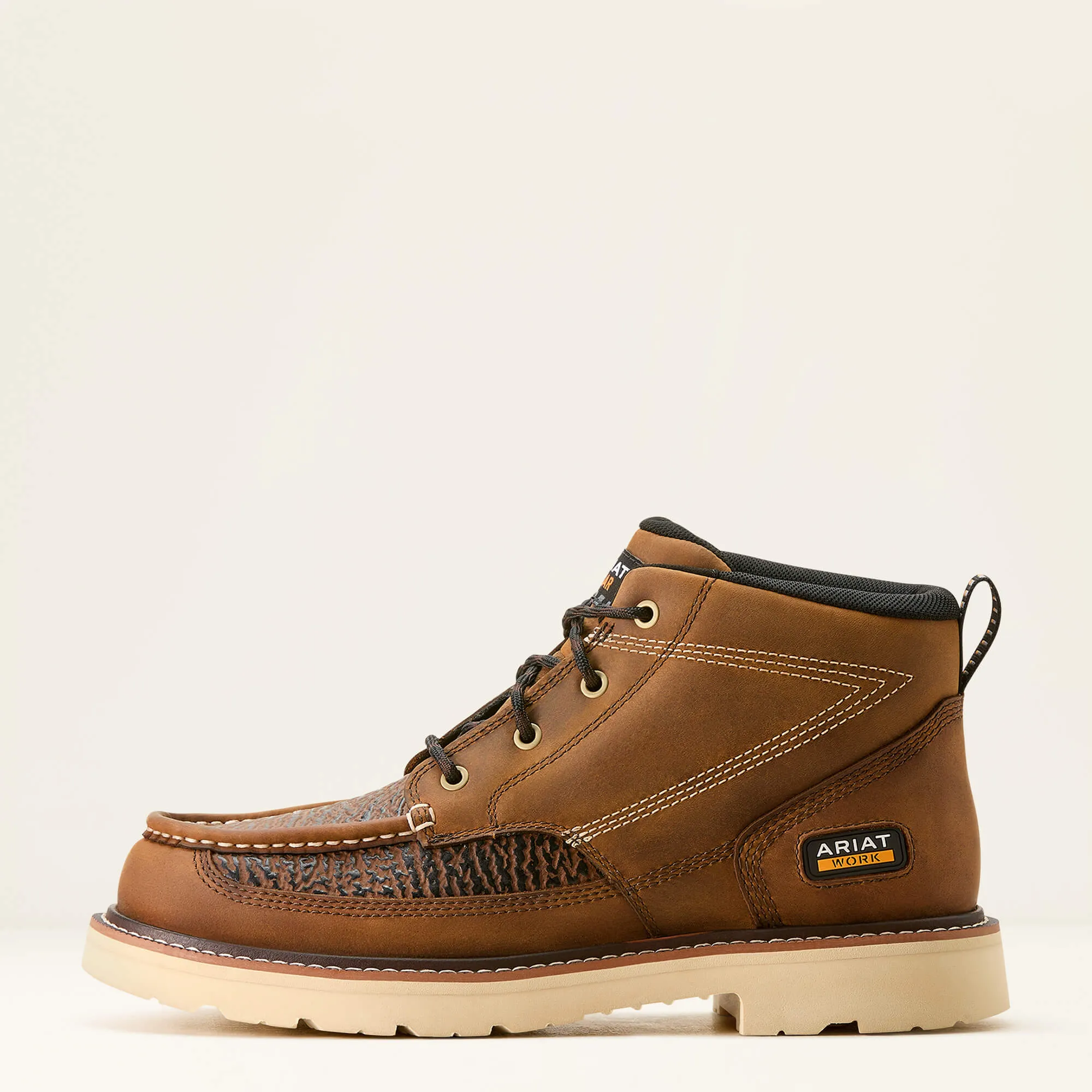 Ariat Men's Rebar Lift 5.5" Soft Toe Chukka Work Boot- Brown- 10053587