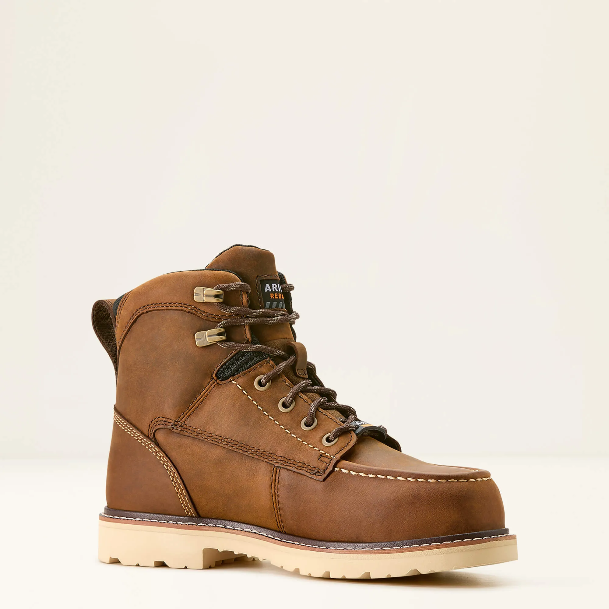 Ariat Women's Rebar Lift 6" Comp Toe WP Work Boot- Brown- 10053821