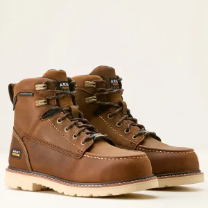 Ariat Women's Rebar Lift 6" Comp Toe WP Work Boot- Brown- 10053821