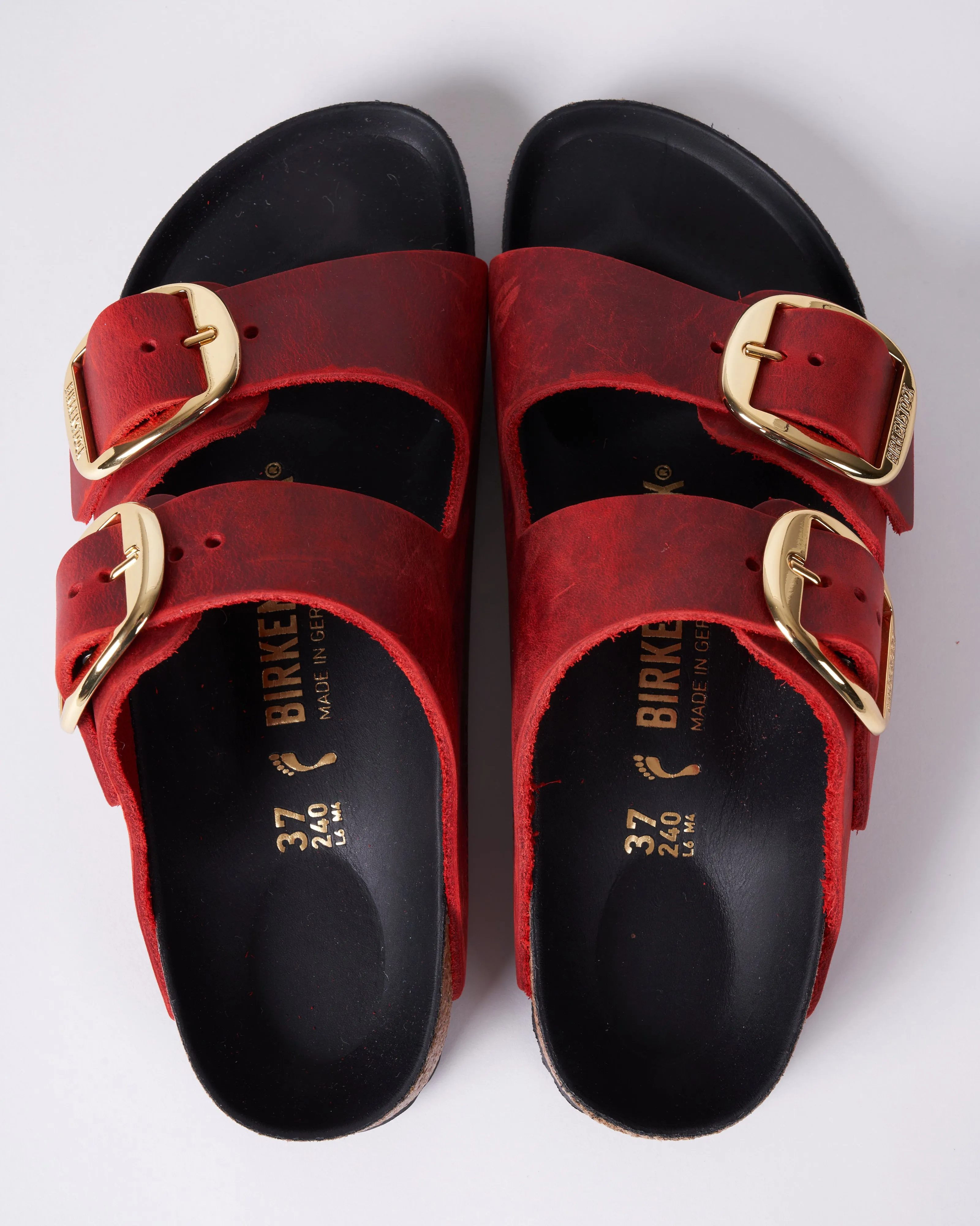 arizona big buckle - oiled leather \ fire red