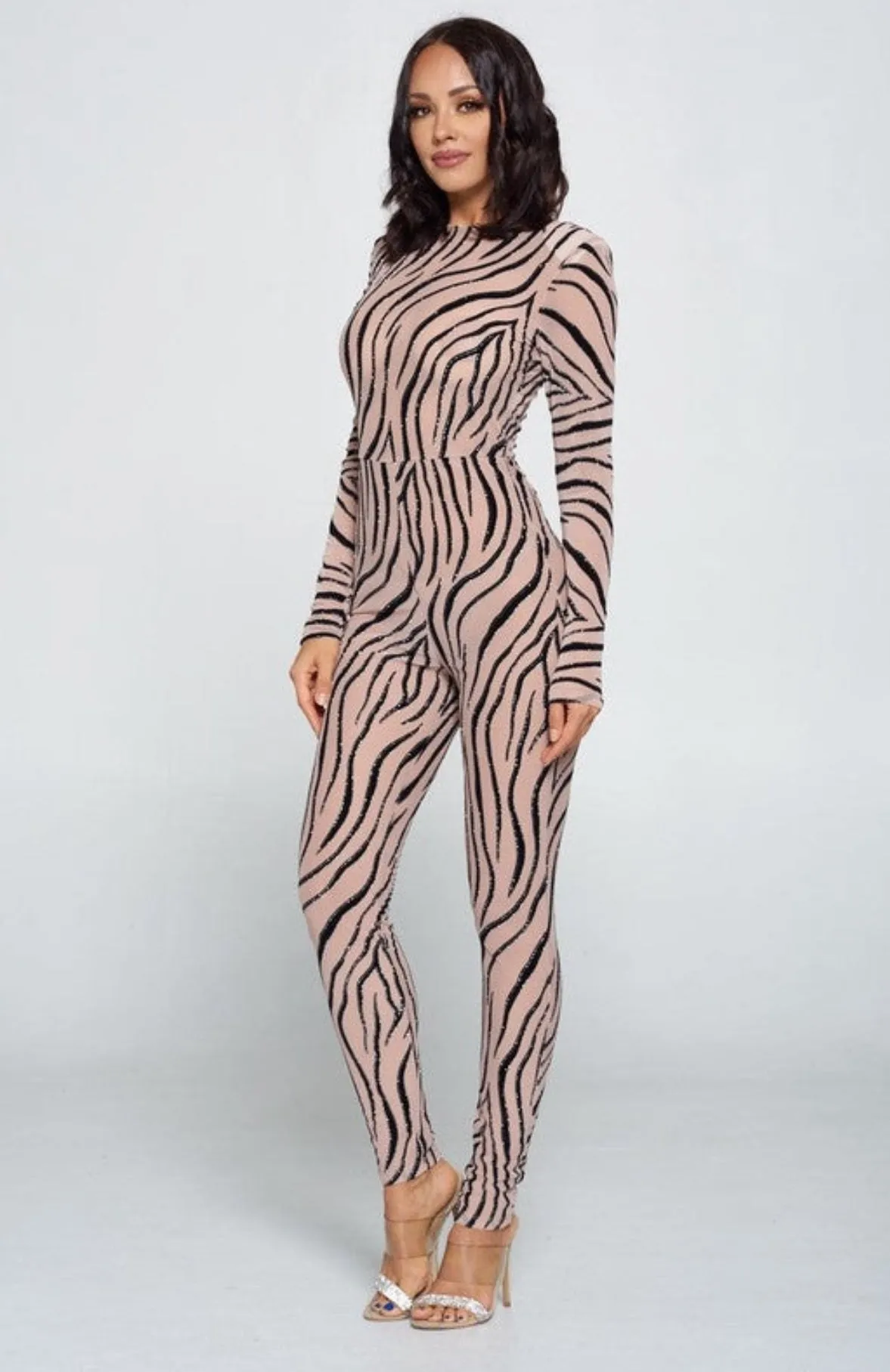 Asuso Couture Tiger Print Catsuit
