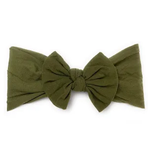 Baby Wisp Nylon Bow Headband (Moss)