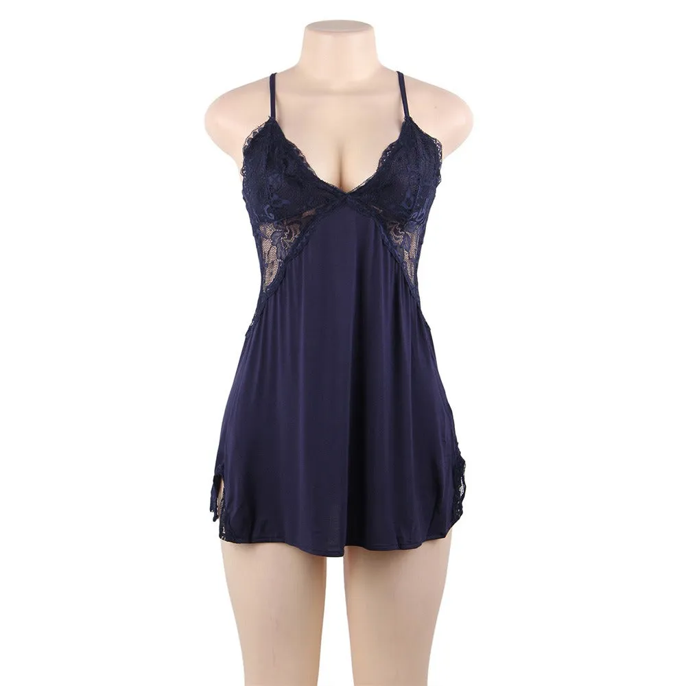 Backless Stretchy Modal Nightdress with G String babydoll Egypt