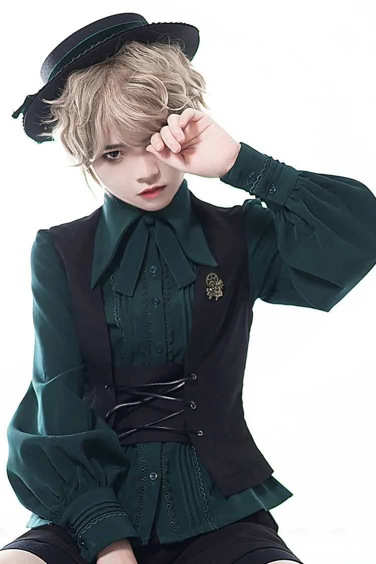 Black Gothic Vintage Elegant Ouji Fashion Lolita Vest