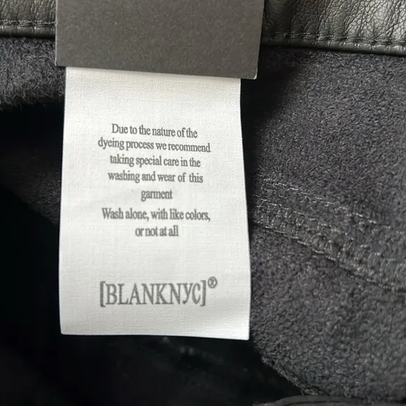 Blank NYC Mixed Media Black Denim and Faux Leather Skirt Size 27