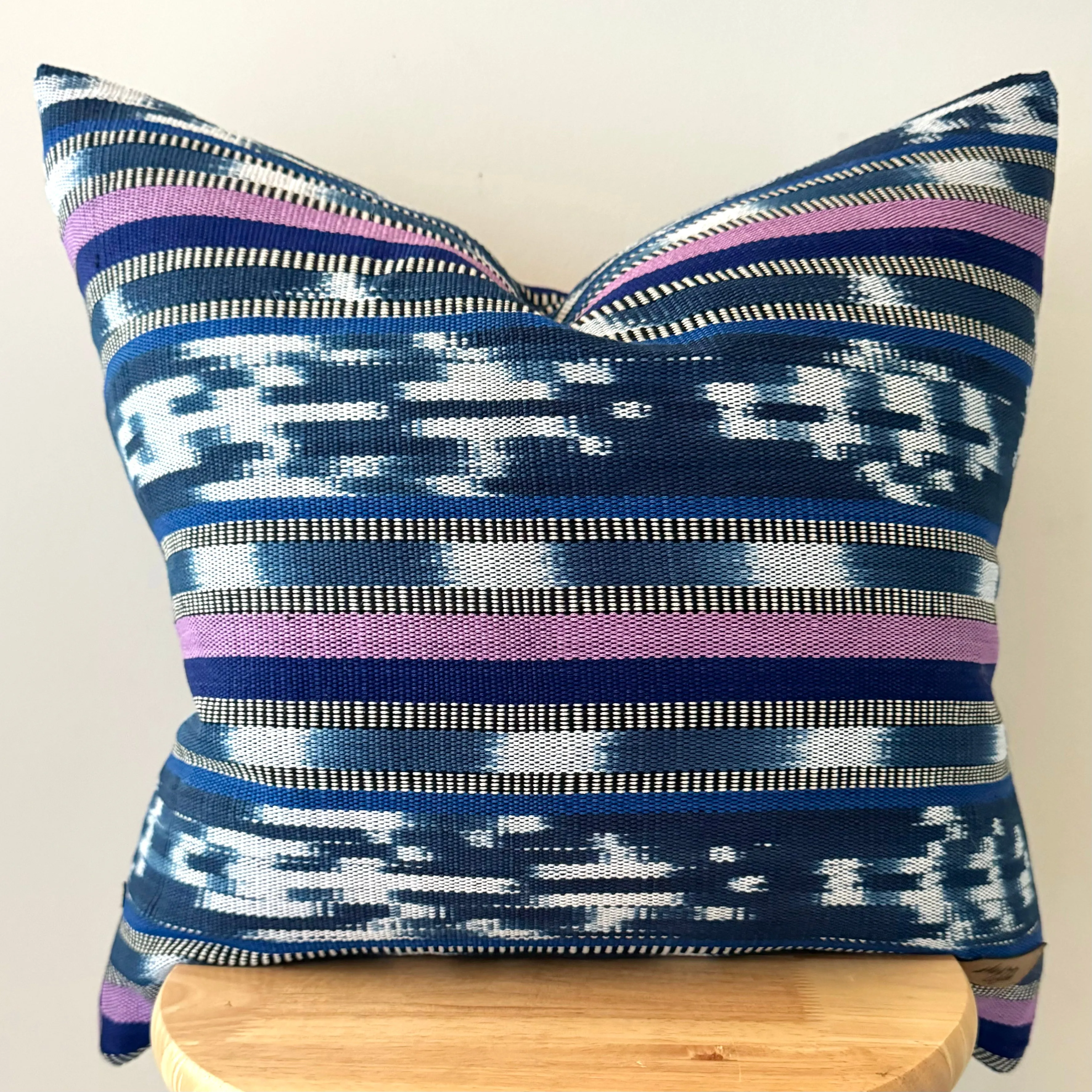 Blue/Purple Ikat Pillow Cover