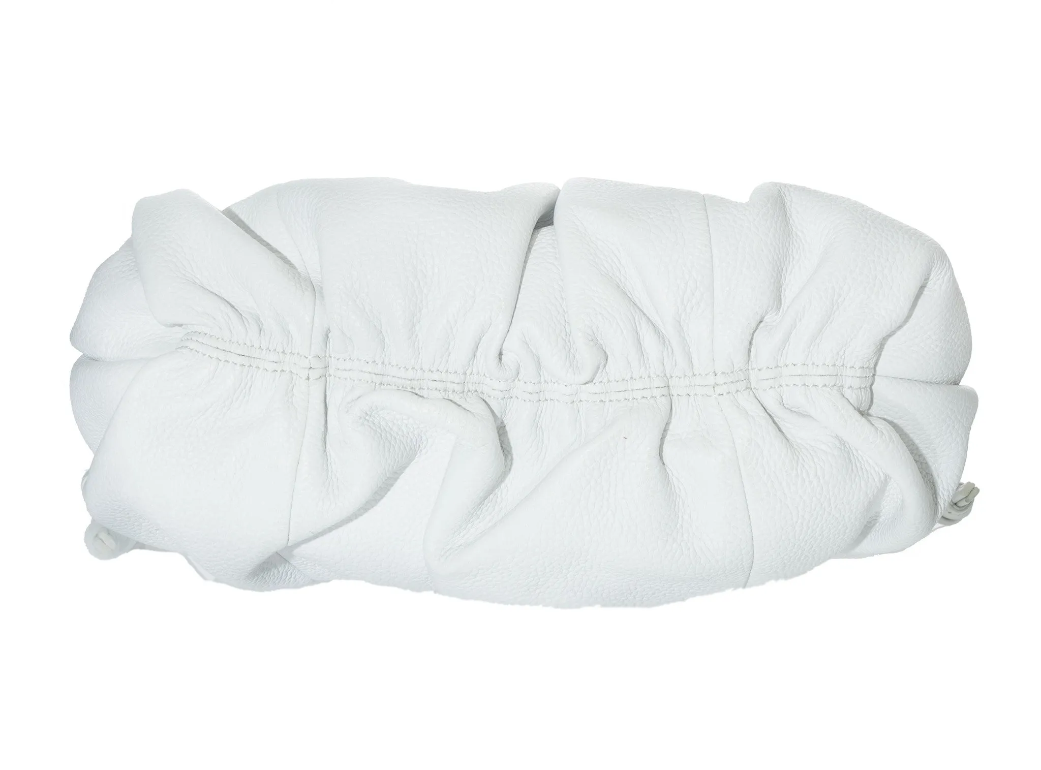 Bodhi Small Pebble Leather Hobo Bag in White