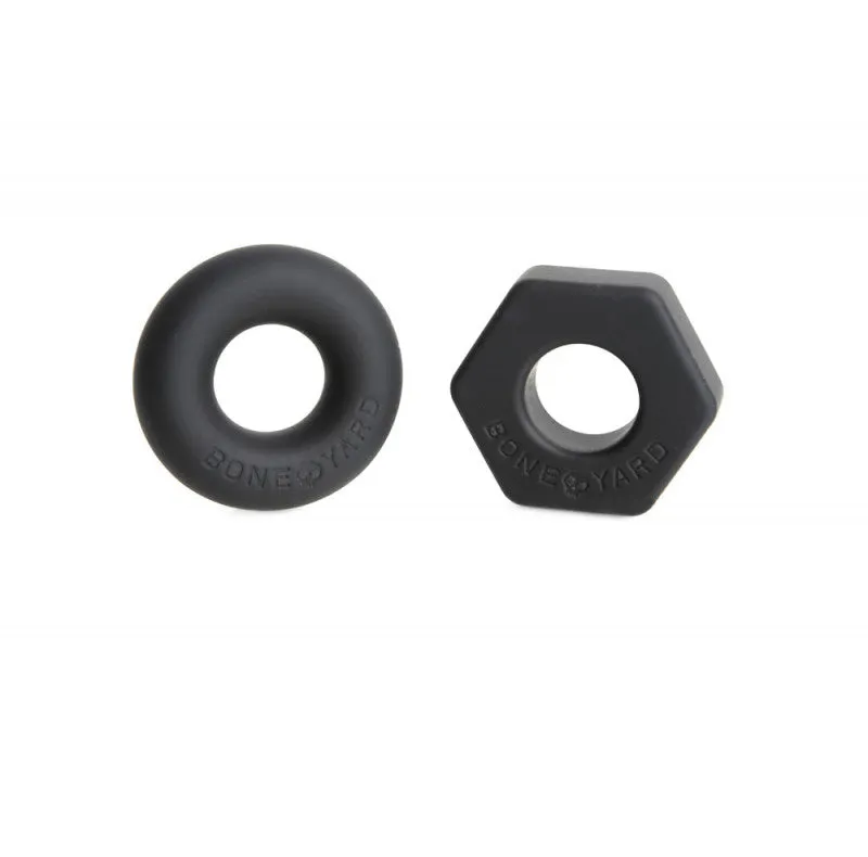 Boneyard the Nutball  Ring Set - Black