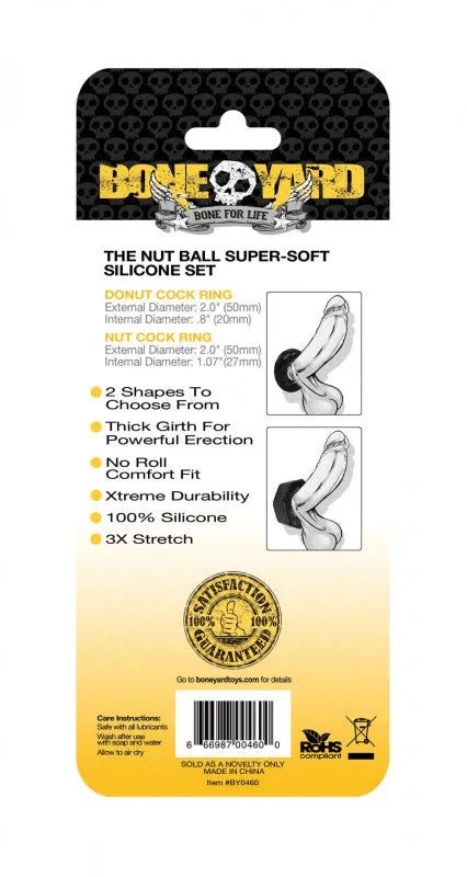 Boneyard the Nutball  Ring Set - Black
