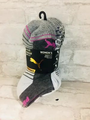 Brand new Puma Women's 6 Pack Cushioned Premium Low Cut Socks! Sock Size 9-11, Shoe Size 5-9.5!
