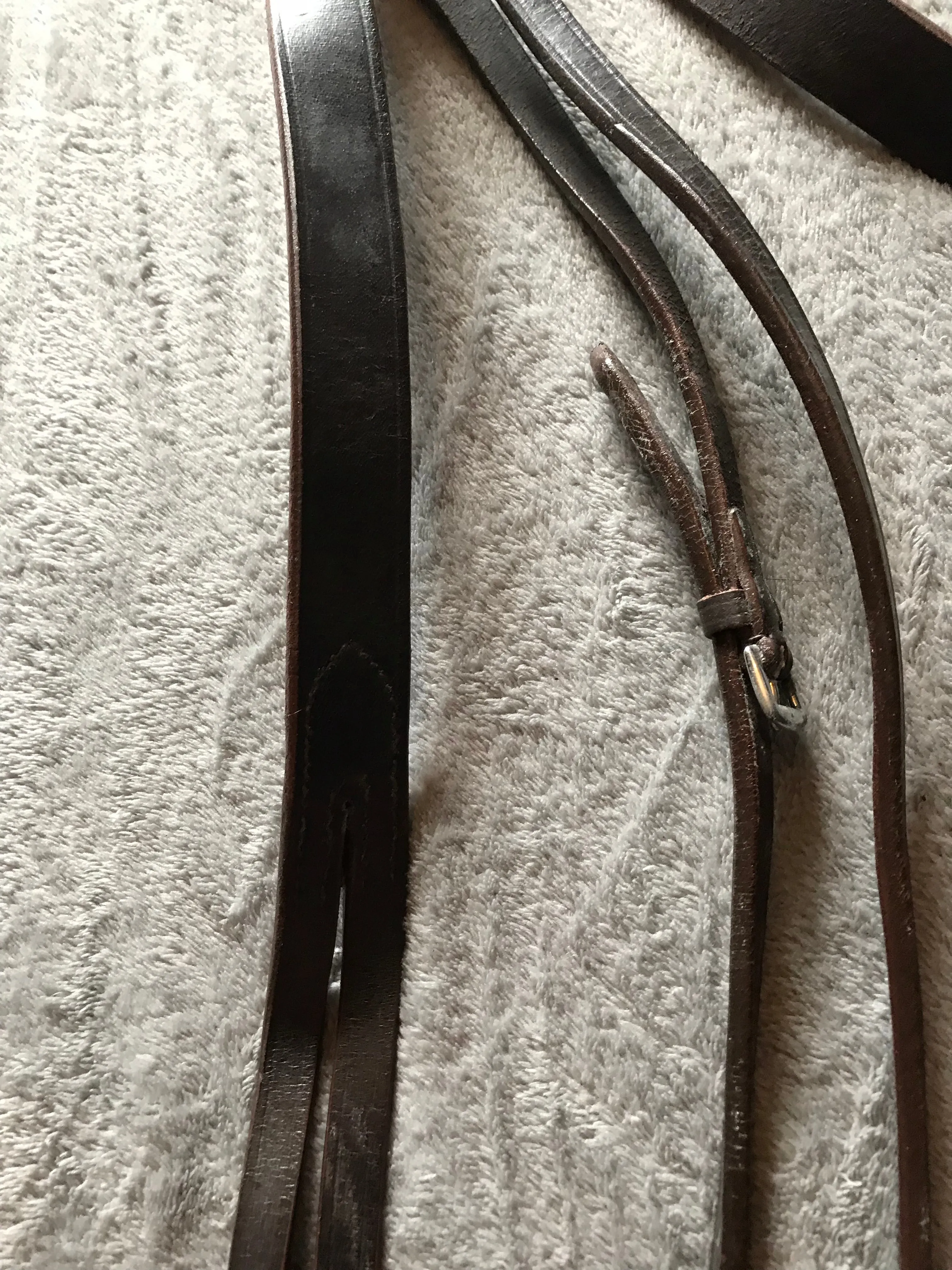 Brown leather running martingale pony size FREE POSTAGE