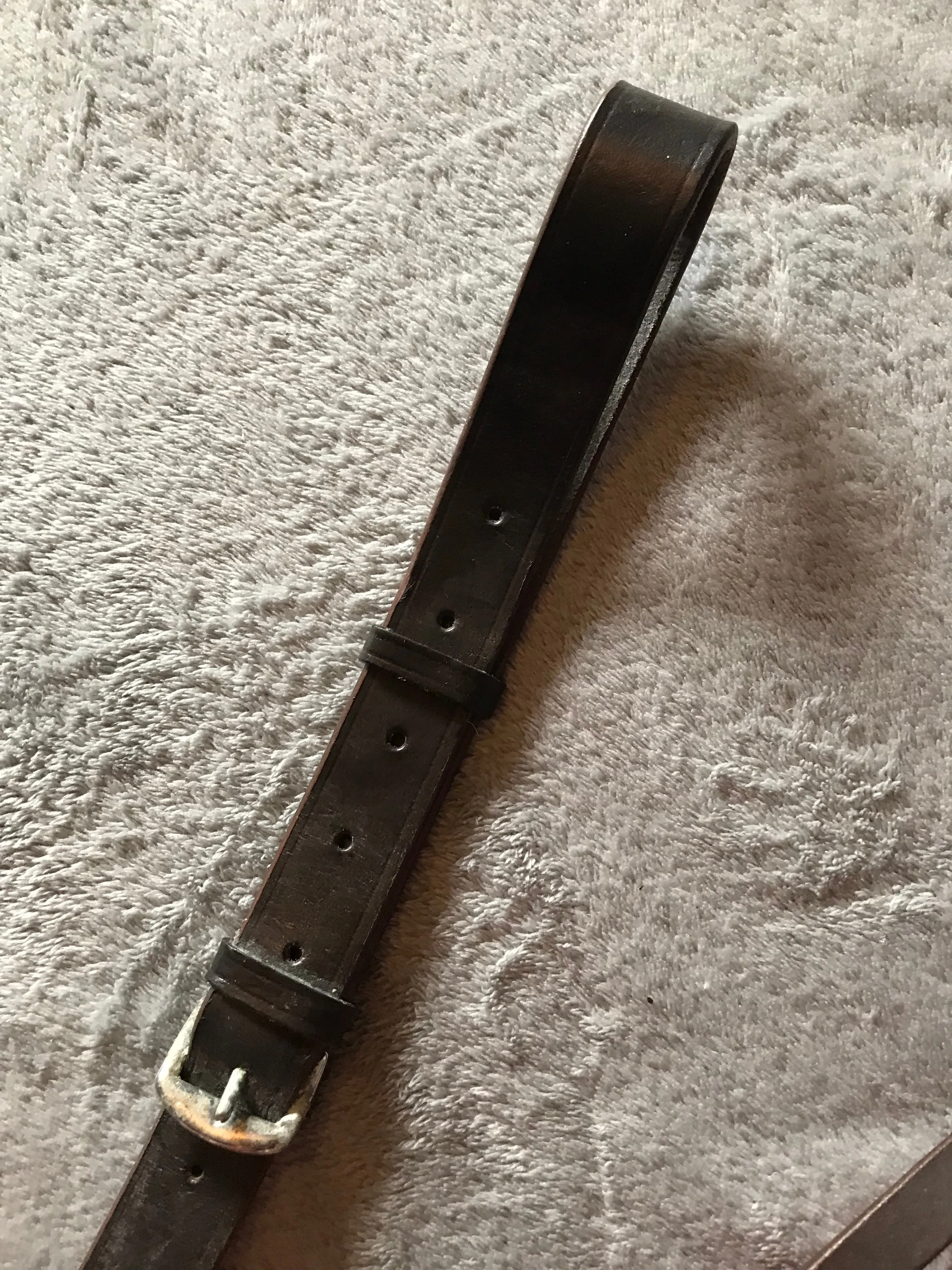 Brown leather running martingale pony size FREE POSTAGE