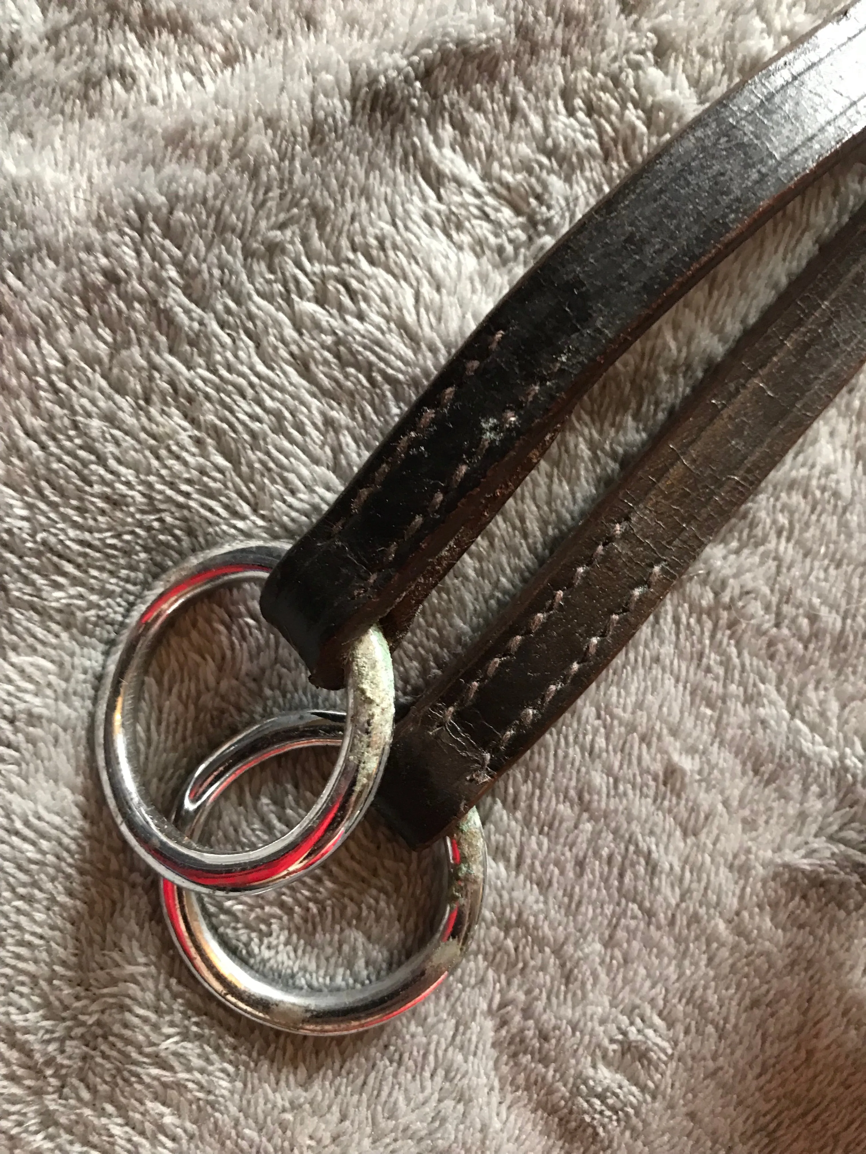 Brown leather running martingale pony size FREE POSTAGE