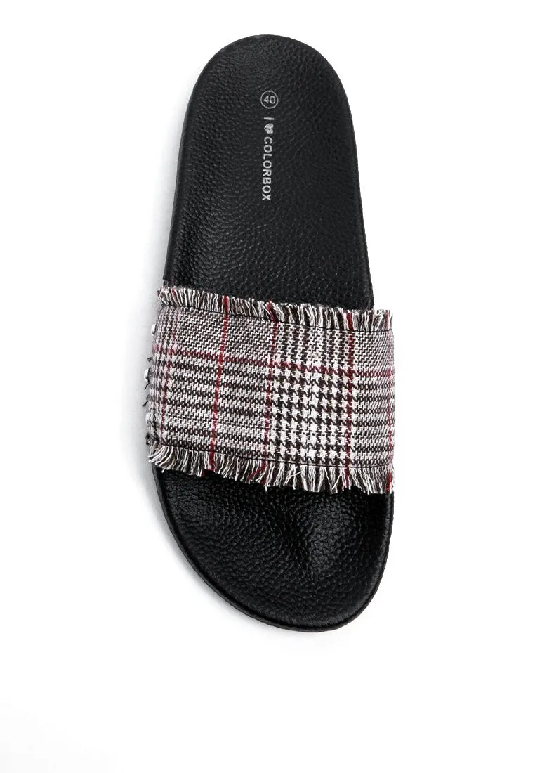 Brown Plaid Sandal