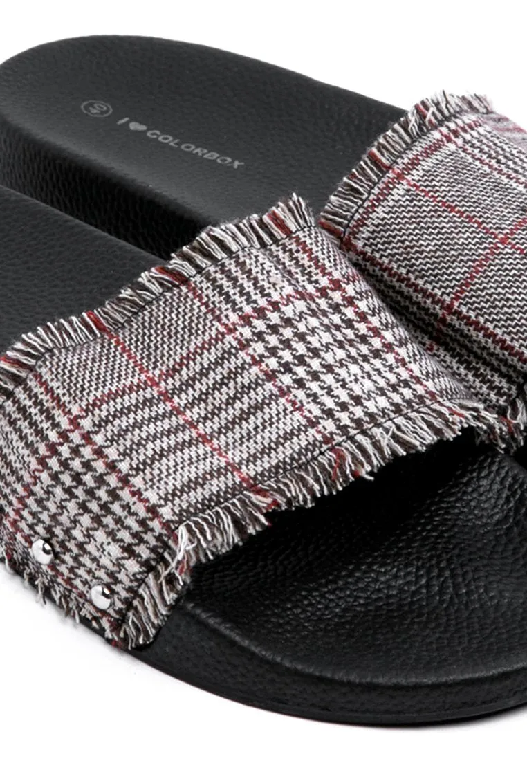 Brown Plaid Sandal
