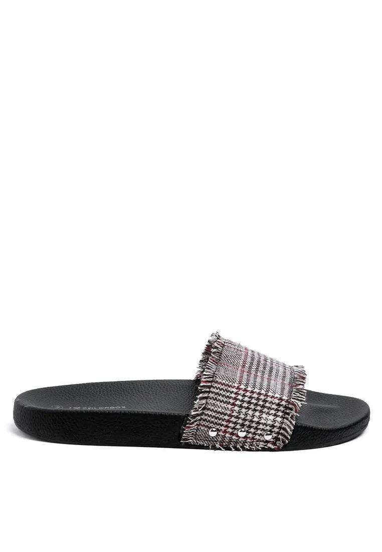 Brown Plaid Sandal