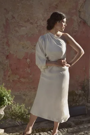 Carine Asymmetrical Dress in Linen (Pre-Order, Ships April 15)