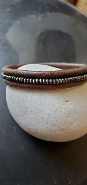 Chan Lulu Sterling Silver & Leather Bracelet