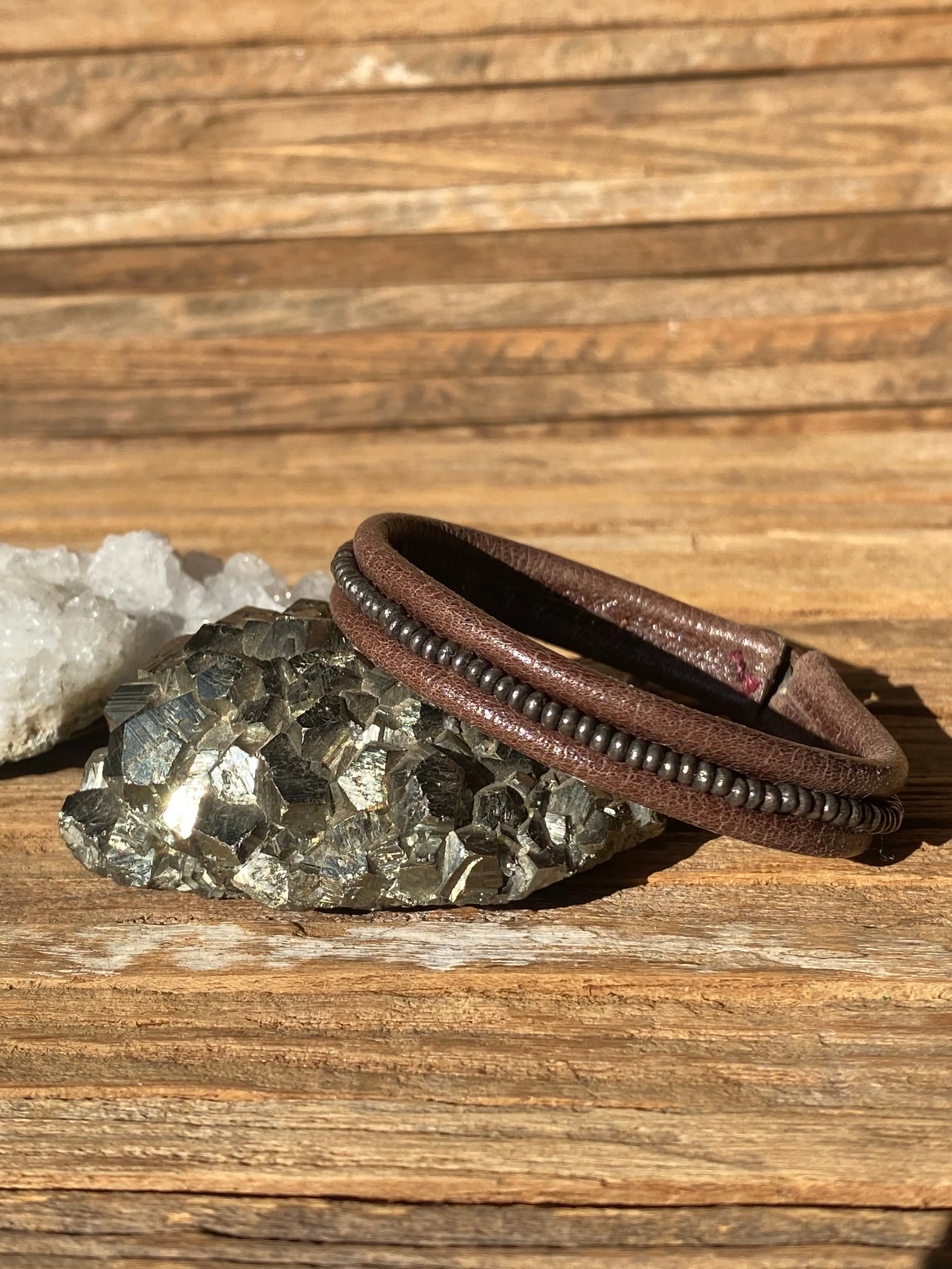 Chan Lulu Sterling Silver & Leather Bracelet