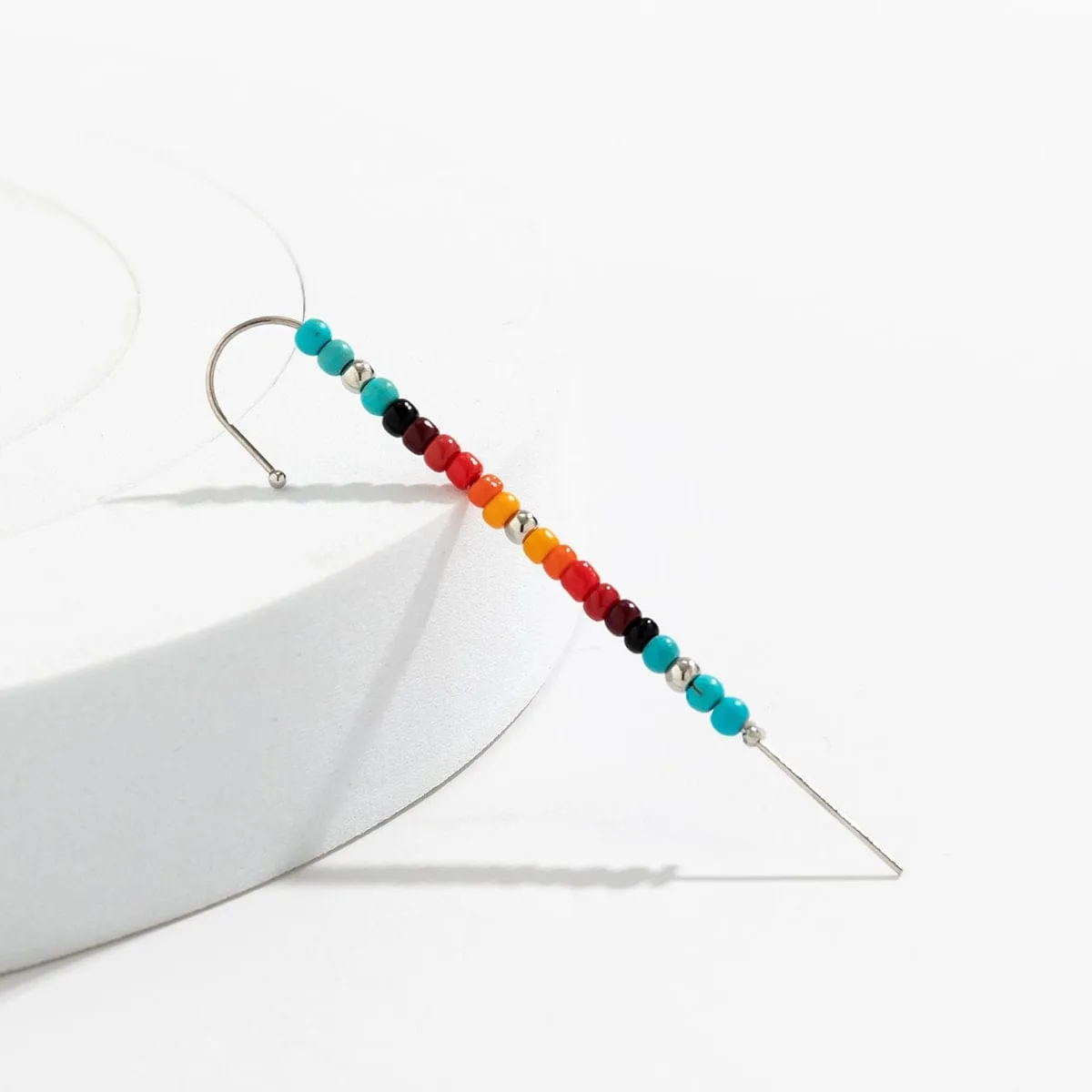 Chic Colorful Seed Bead Ear Cuff Stud Earring