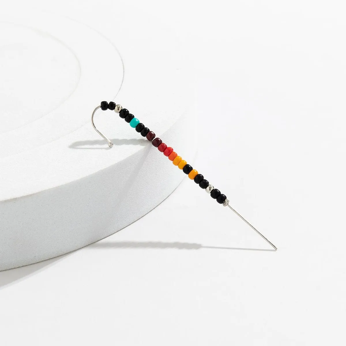 Chic Colorful Seed Bead Ear Cuff Stud Earring