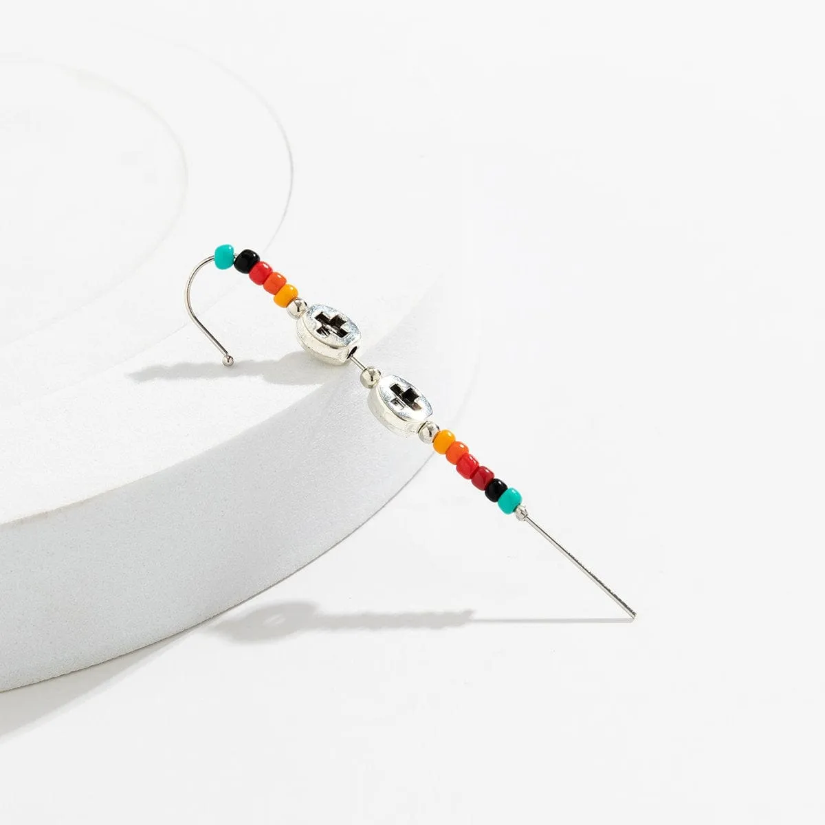 Chic Colorful Seed Bead Ear Cuff Stud Earring