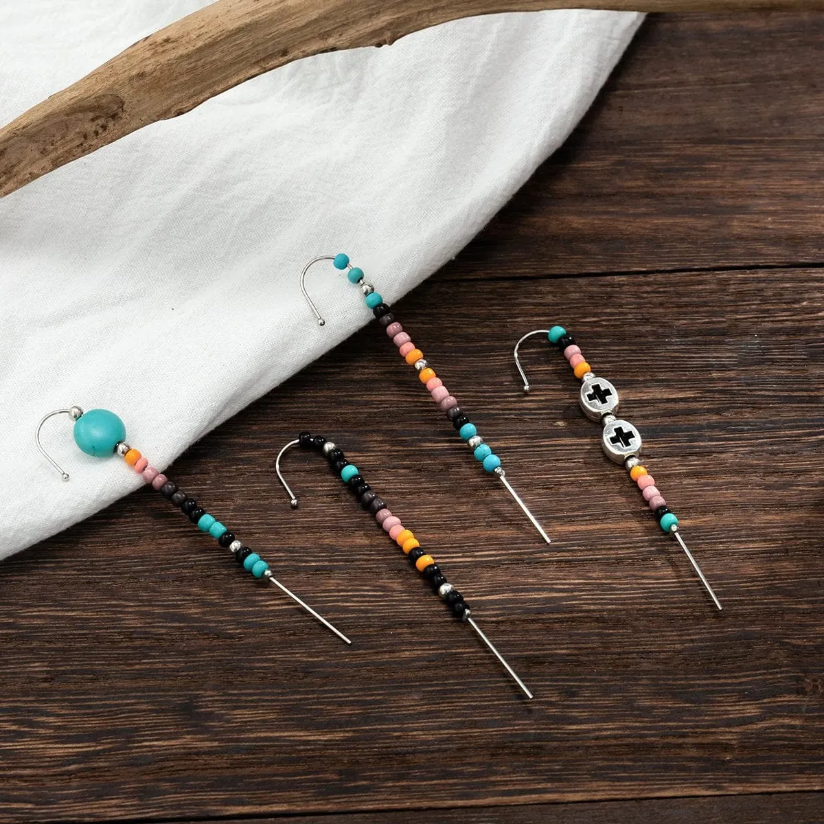 Chic Colorful Seed Bead Ear Cuff Stud Earring