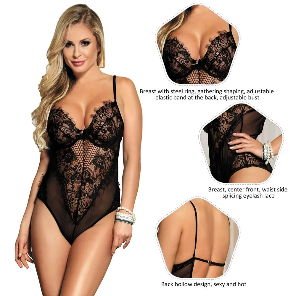 Chic Kissable White Backless Teddy Egypt With Underwire