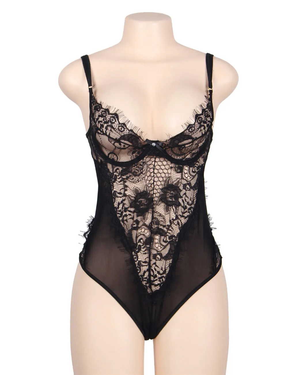 Chic Kissable White Backless Teddy Egypt With Underwire