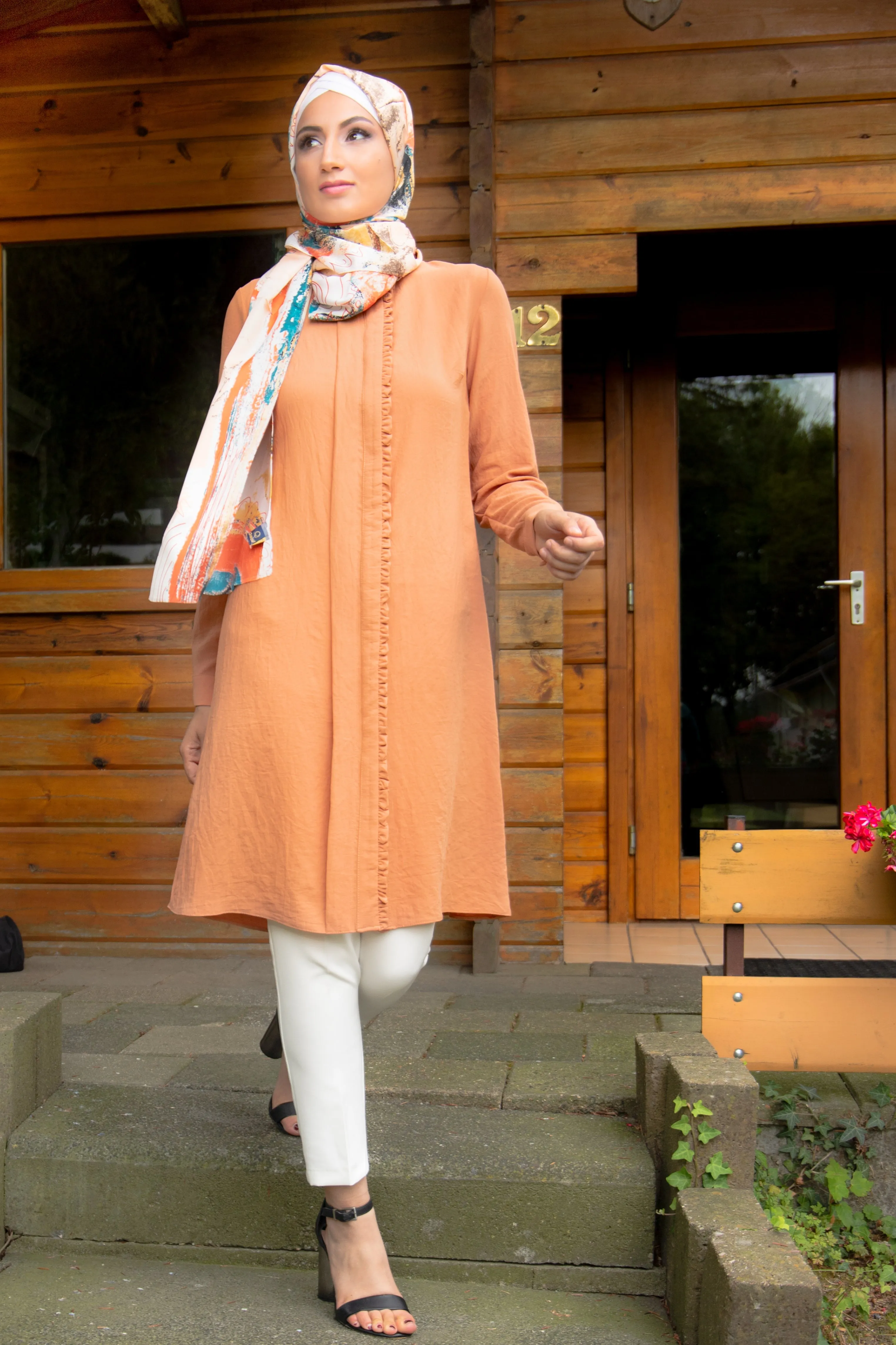 Chic Long Tunic Orange | By Puane