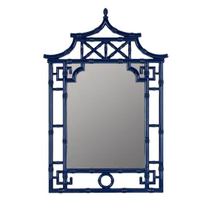 Chinoiserie Chic Cobalt Blue 42" Pagoda Mirror