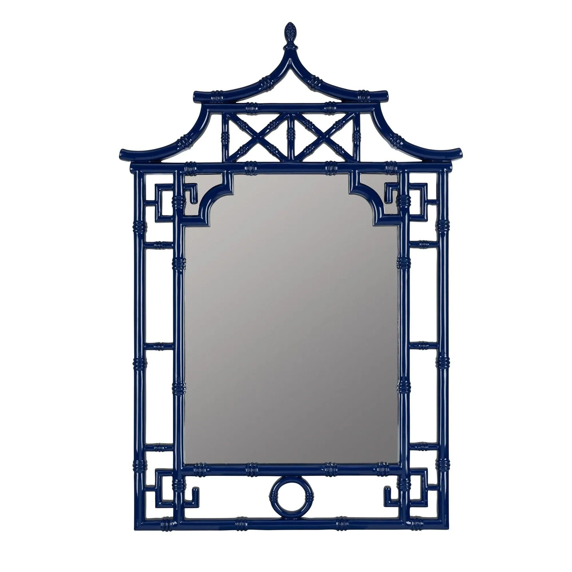Chinoiserie Chic Cobalt Blue 42" Pagoda Mirror