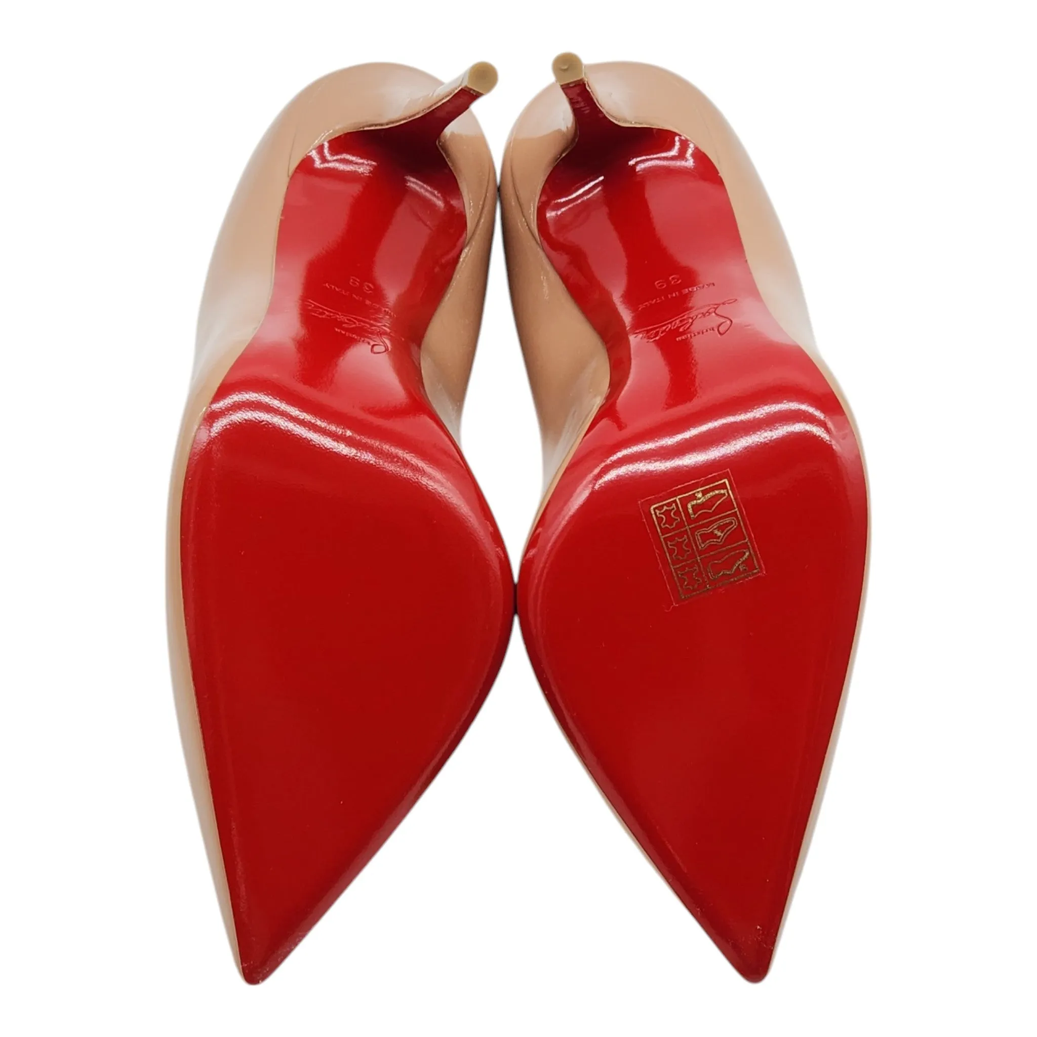 Christian Louboutin Kate Pumps 100mm - Patent Leather - Nude - 39