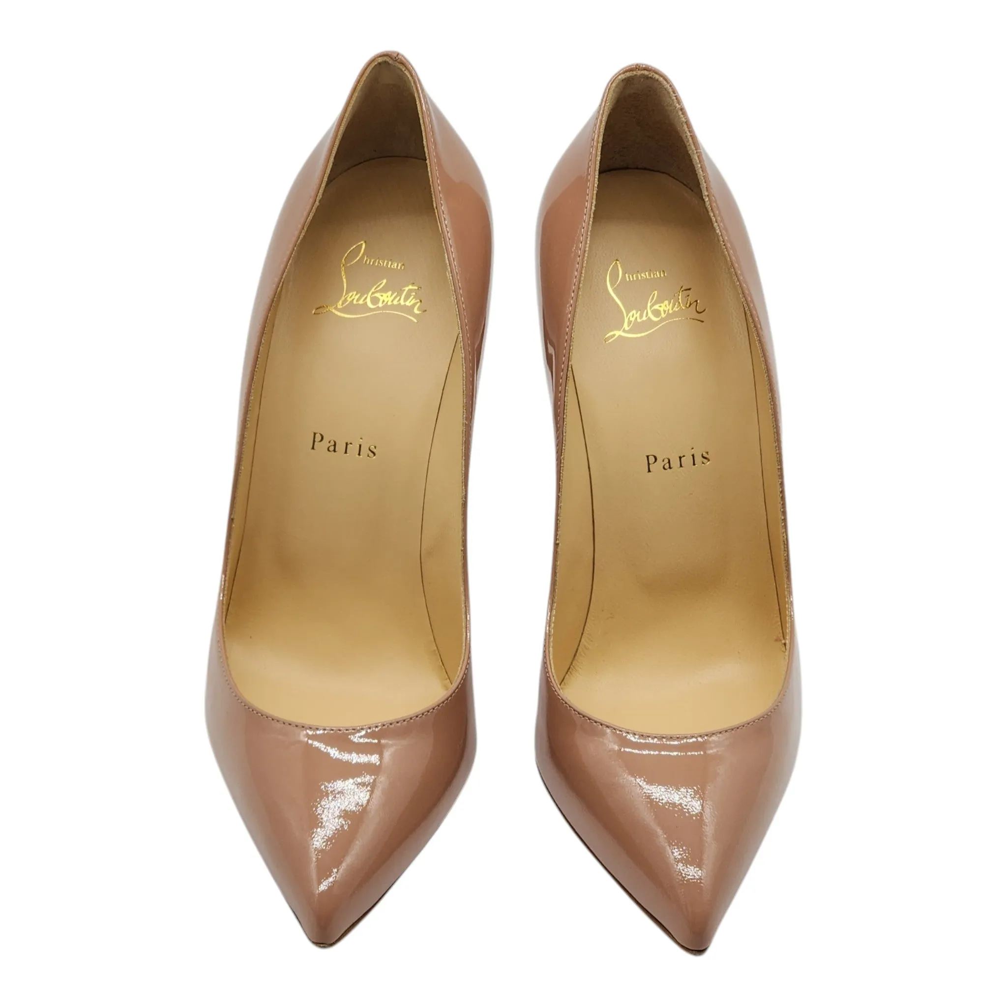 Christian Louboutin Kate Pumps 100mm - Patent Leather - Nude - 39