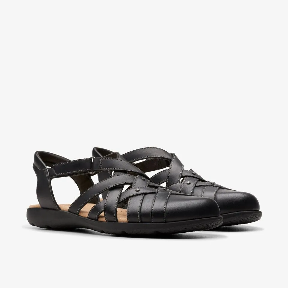 Clarks Women's Elizabelle Sea Black | Tan Leather